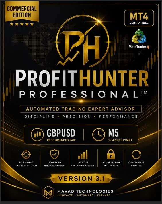 ProfitHunter Professional MT4 automated trading Expert Advisor by MAVAD Technologies